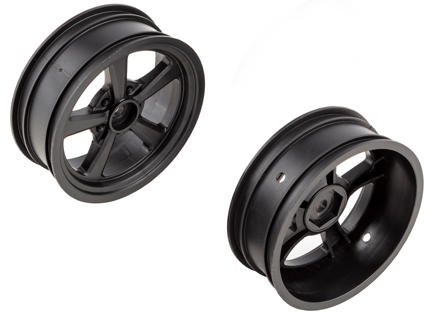 Team Associated DR10 Drag Slick Wheels (Front) Black