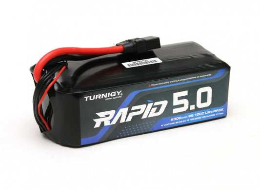 Turnigy Rapid 6S 5000mAh 22.2V 100C Lipo Battery w/XT90