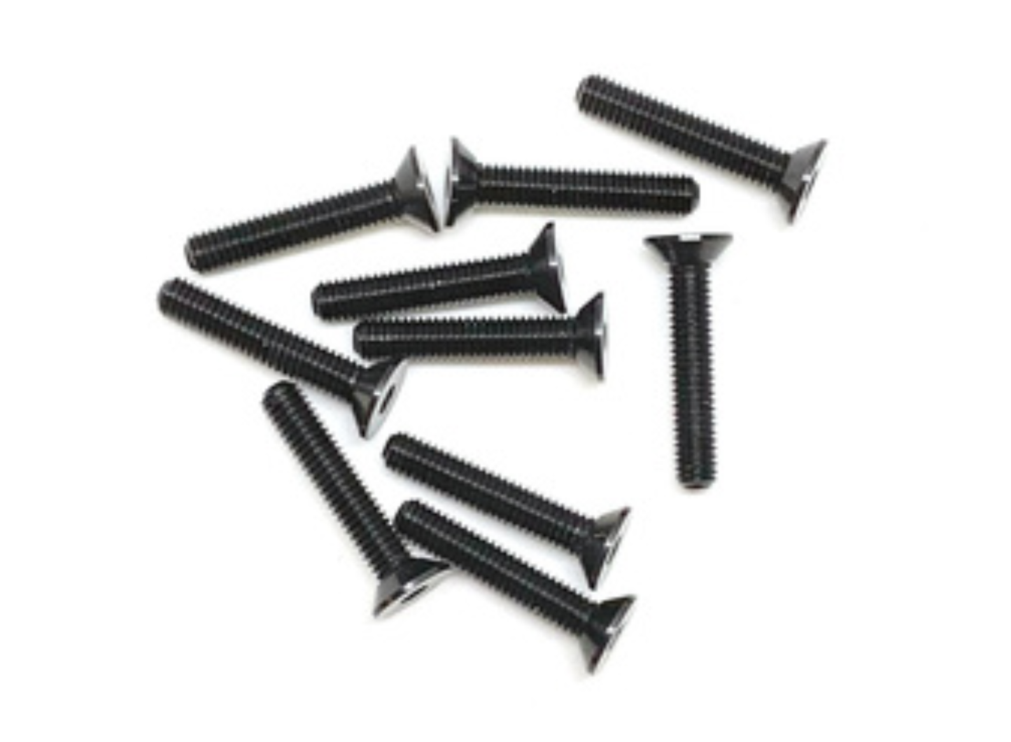 Racers Edge Aluminum Alloy Flat Head Screw 3x14mm Black (10pcs)