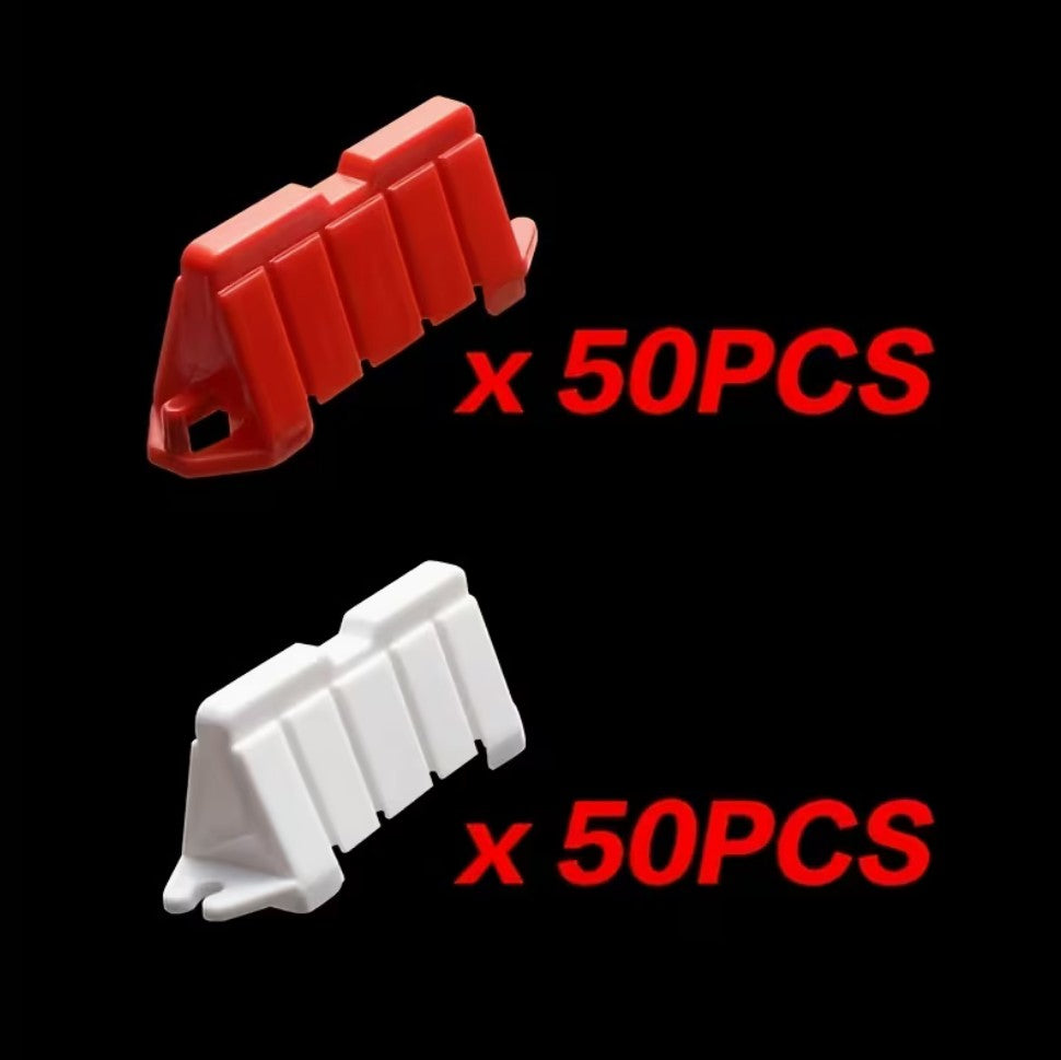 Drift Track Guard Rails 100pcs (50x Red & 50x White)