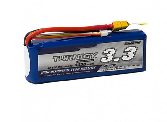 Turnigy 3S 3300mAh 11.1V 30C SHORTY Lipo Battery w/XT-60