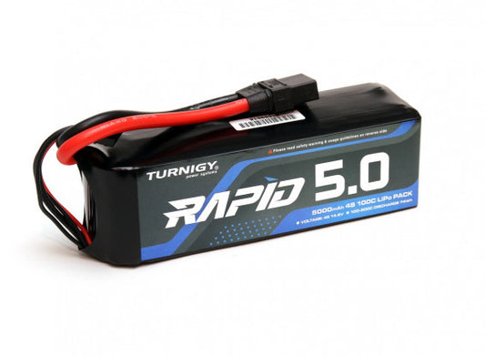 Turnigy Rapid 4S 5000mAh 14.8V 100C Lipo Battery w/XT90