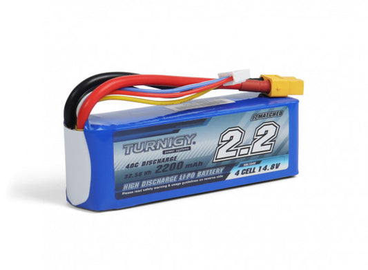 Turnigy 4s 2200mAh 14.8V 40C LiPo Battery Pack w/XT60